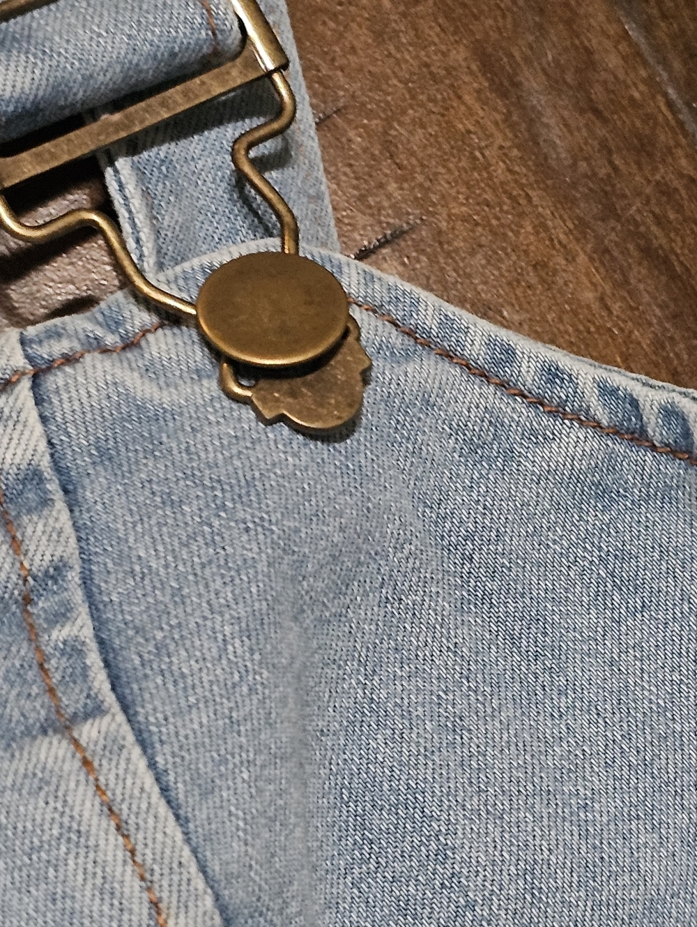 Fashion Nova Overall Romper Womens Light  Blue Size XL Denim Ruffle Jeans - Picture 6 of 12